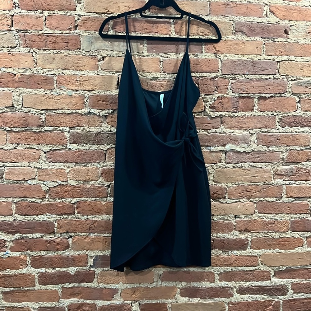 Mini Black BodyCon Wrap Dress